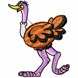 Ostrich Embroidery Design 2